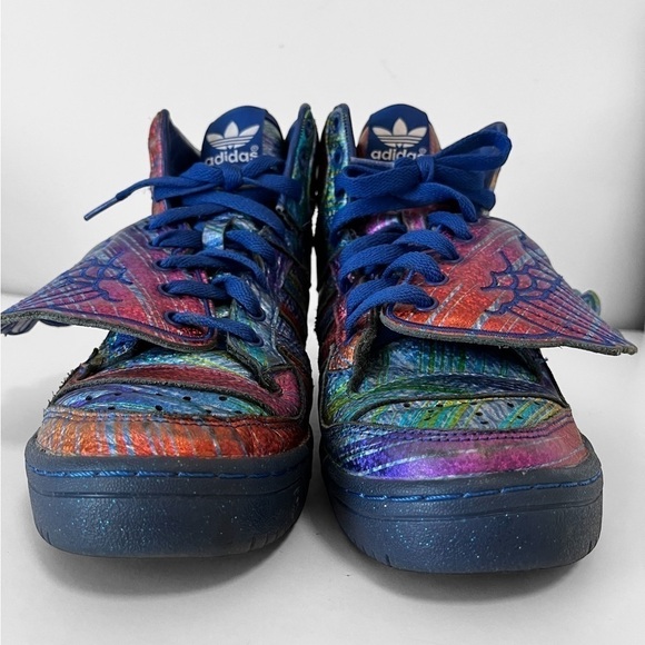 Adidas Jeremy Scott Sneakers Rainbow Hologram Rainbow Wings Sneakers Size US8. - Picture 9 of 9